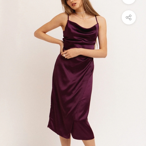 Rust Floral Slip Dress - Picture 7 of 8